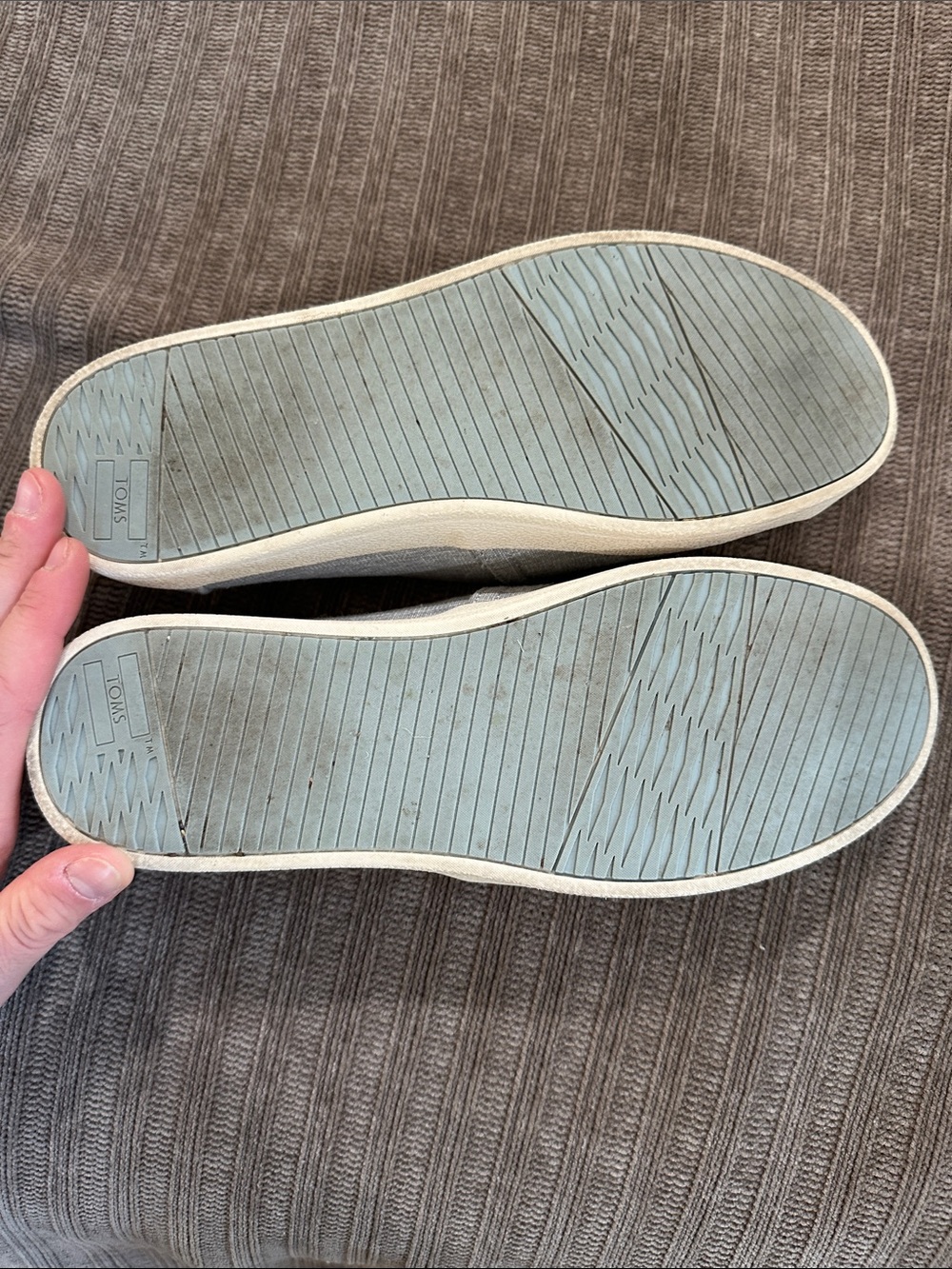 TOMS Light Gray Slip-On Canvas Flats - Picture 8 of 8